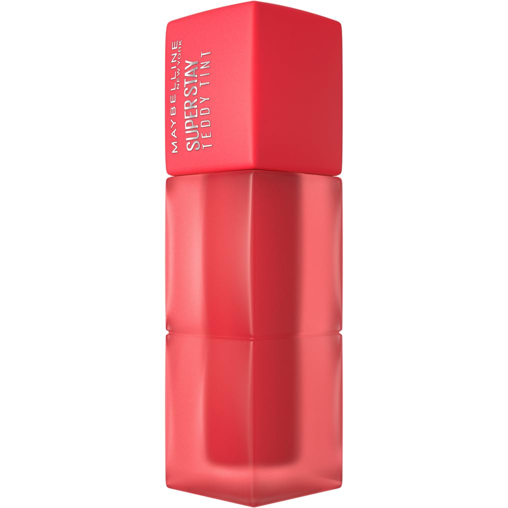 Maybelline New York Super Stay Teddy Tint, Up To 12 Hour Blurred Matte, Plush Comfort, Longwear, Transferproof, Vegan, 8 Buildable Lip Shades, (Shade: July Forever)