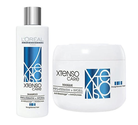 L'Oreal Professional X-Tenso Care Straight Shampoo 230 ML & Masque 200 ML Combo Pack