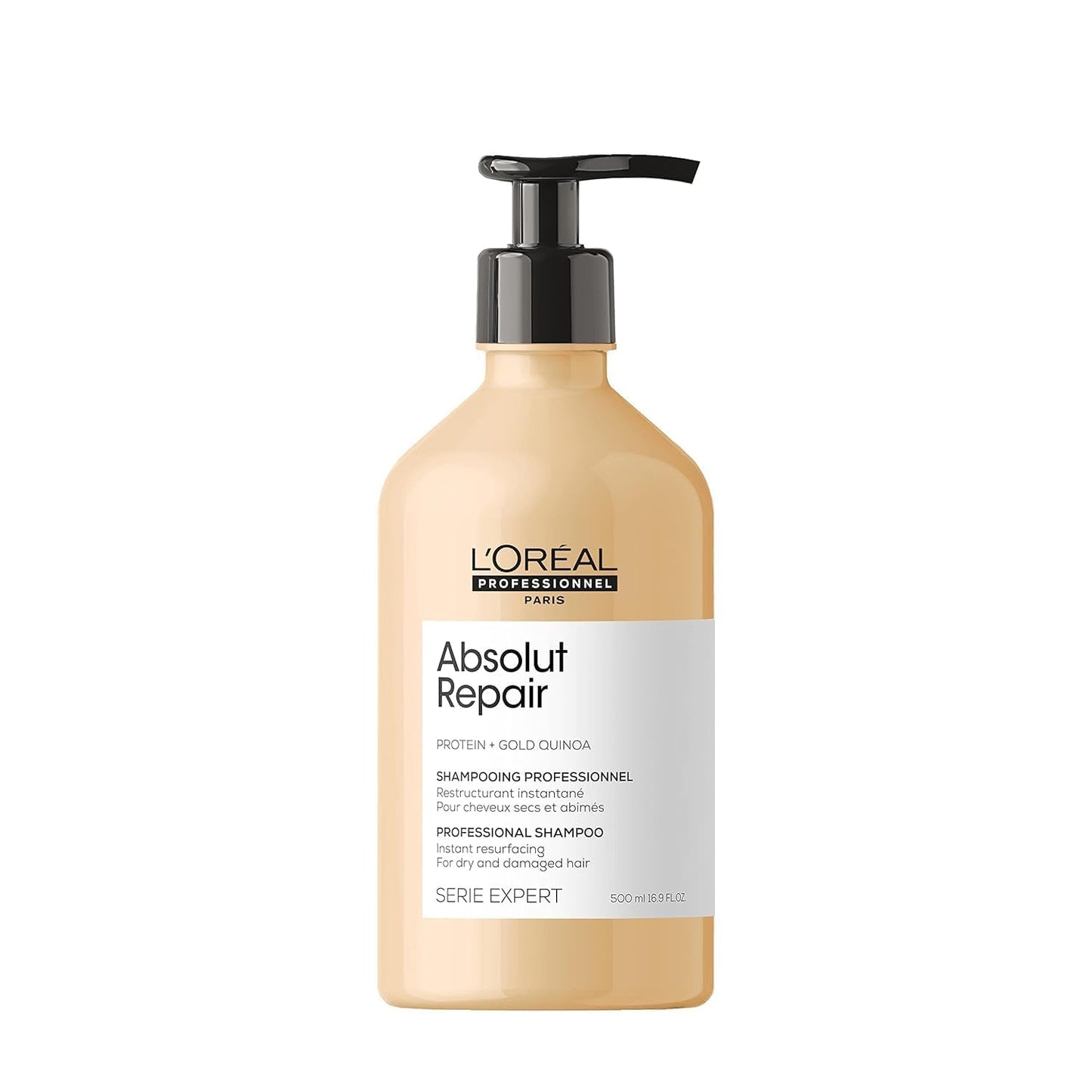 L’Oréal Professionnel Absolut Repair Hydrating Shampoo 500ml, for Dry hair, intense softness & shine, moisturising & nourishing