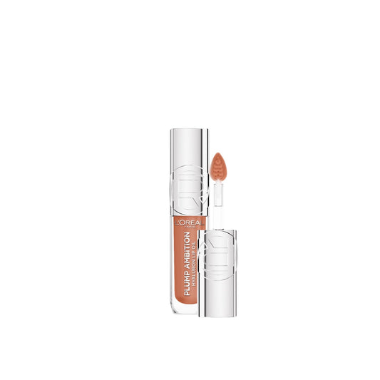 L'Oréal Paris Lip Plumping Gloss, Nourishing and Hydrating, Cooling Sensation, High Shine Formula, Plump Ambition, 641 Latte Glace
